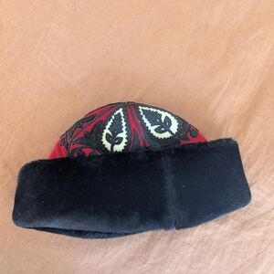 Lanya Nordic Winter Hat Red Black Fur